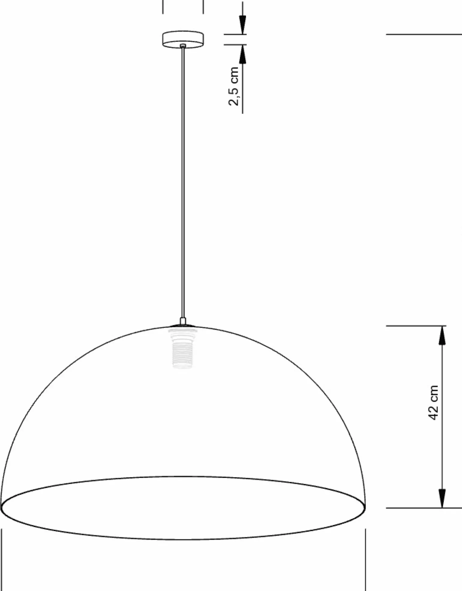 Cheap Lampa z dużym, kopułowym kloszem SIG 30128 z serii SFERA 90 B/MIEDŹ Żyrandole Nowoczesne