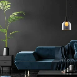 Cheap Lampa z grafitowym kloszem MD1918-1S-CHROME LAZARO| Kaja Oświetlenie Żyrandole Nowoczesne