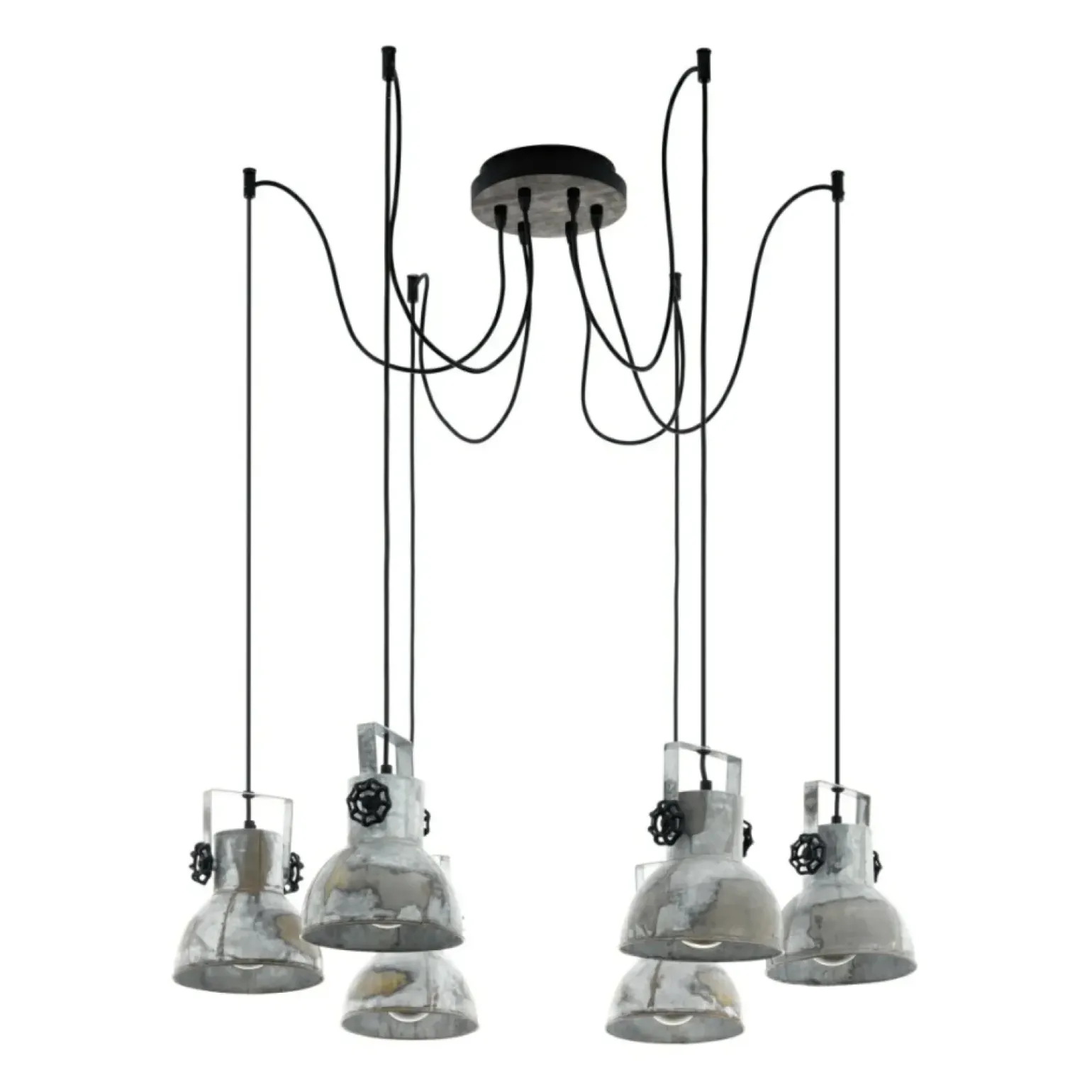 Outlet Lampa z industrialnymi kloszami 49732 BARNSTAPLE | Kaja Oświetlenie Żyrandole Nowoczesne