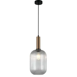Best Lampa z kryształowym kloszem PND-5588-1L-BRO+CL ANTIOLA | Kaja Żyrandole Nowoczesne