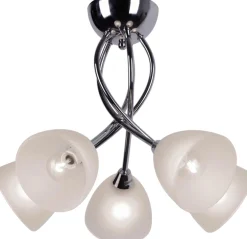 Sklep Kaja Lampa z mlecznymi kloszami K-JSL-6236/5 CHR FAMA | Kaja Oświetlenie