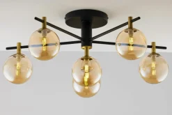 Best Lampa z okrągłymi kloszami JUP 2033 FIG 6 CZ/MS BU FIGARO | Kaja Żyrandole Nowoczesne