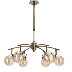 Clearance Lampa z oprawą w kolorze patyny, z kloszami 36-16386 z serii LENTINI Żyrandole Nowoczesne