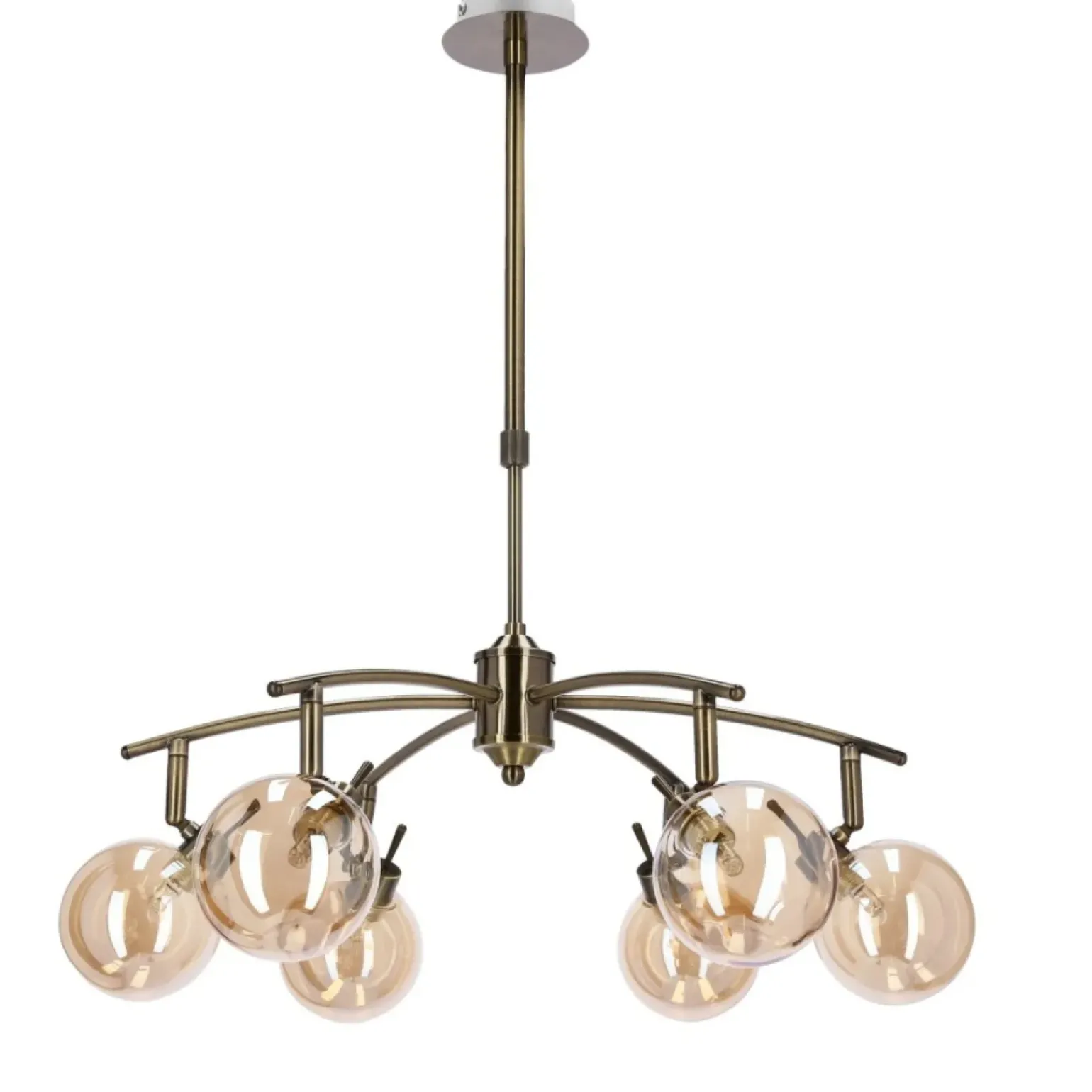 Clearance Lampa z oprawą w kolorze patyny, z kloszami 36-16386 z serii LENTINI Żyrandole Nowoczesne