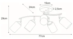 Sklep Kaja Lampa z ozdobnymi kloszami K-JSL-6090/5 CHR ALIX | Kaja Oświetlenie