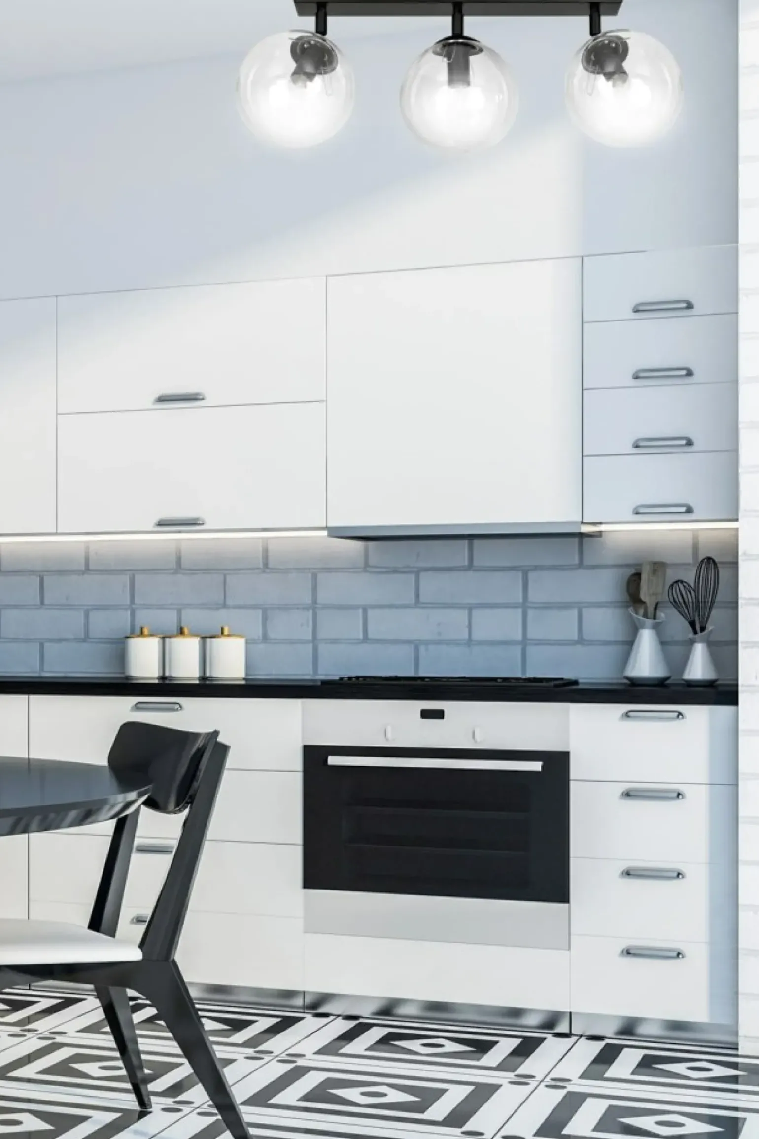 Online Lampa z przezroczystymi kloszami na listwie 776/3 | Kaja Oświetlenie Żyrandole Nowoczesne