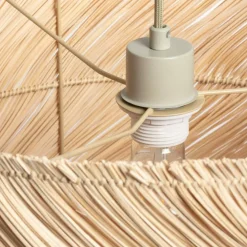 Fashion Lampa z rattanowym abażurem eco ABR-NLW34-BH-E27 BOHO | Kaja Żyrandole Nowoczesne