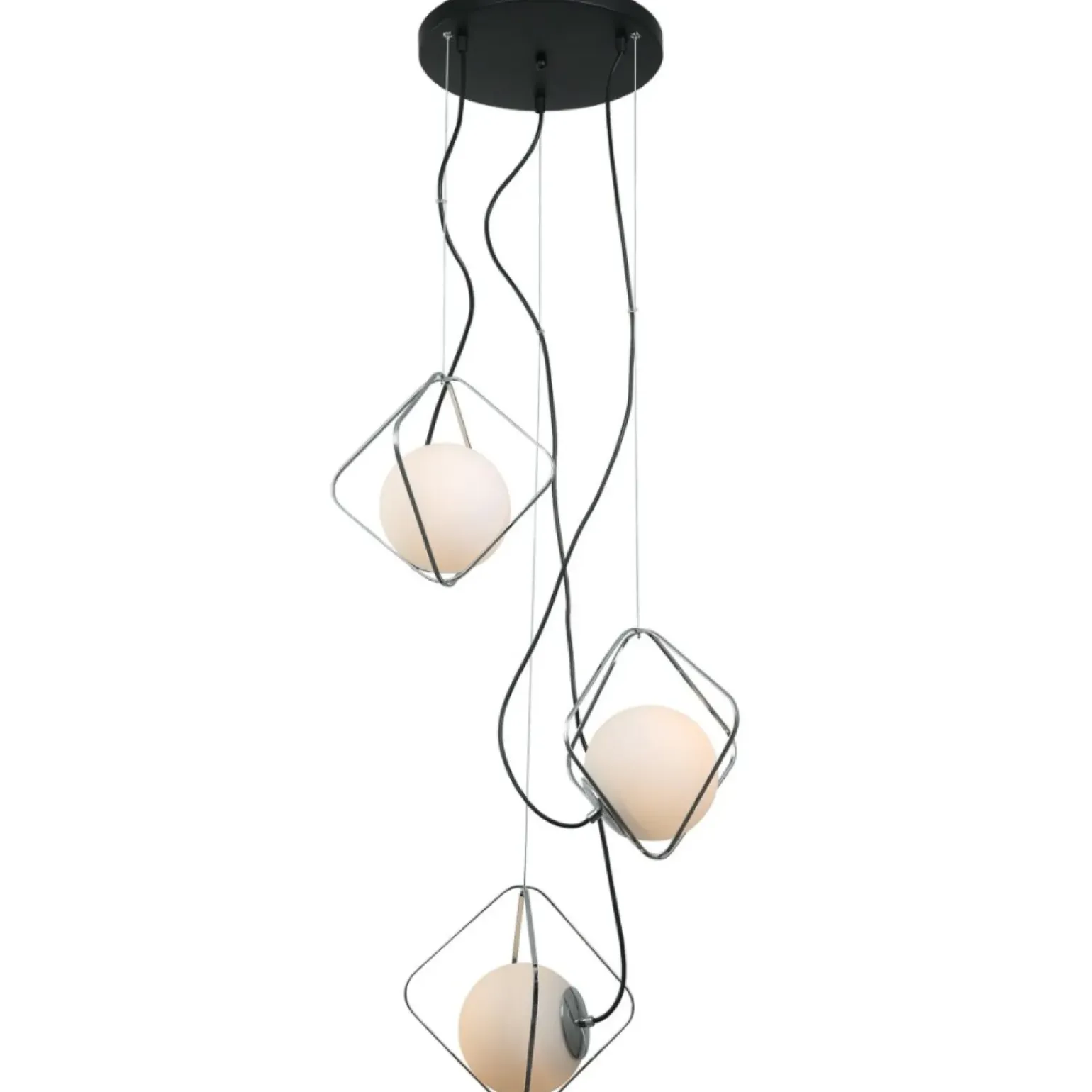 Best Lampa ze srebrnymi ramkami PEN-5696-3-BKCR CANTO | Kaja Oświetlenie Żyrandole Nowoczesne