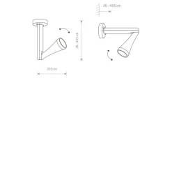 Sklep Kaja Lampa zewnętrzna – kinkiet z ruchomym ramieniem 9562 | Kaja
