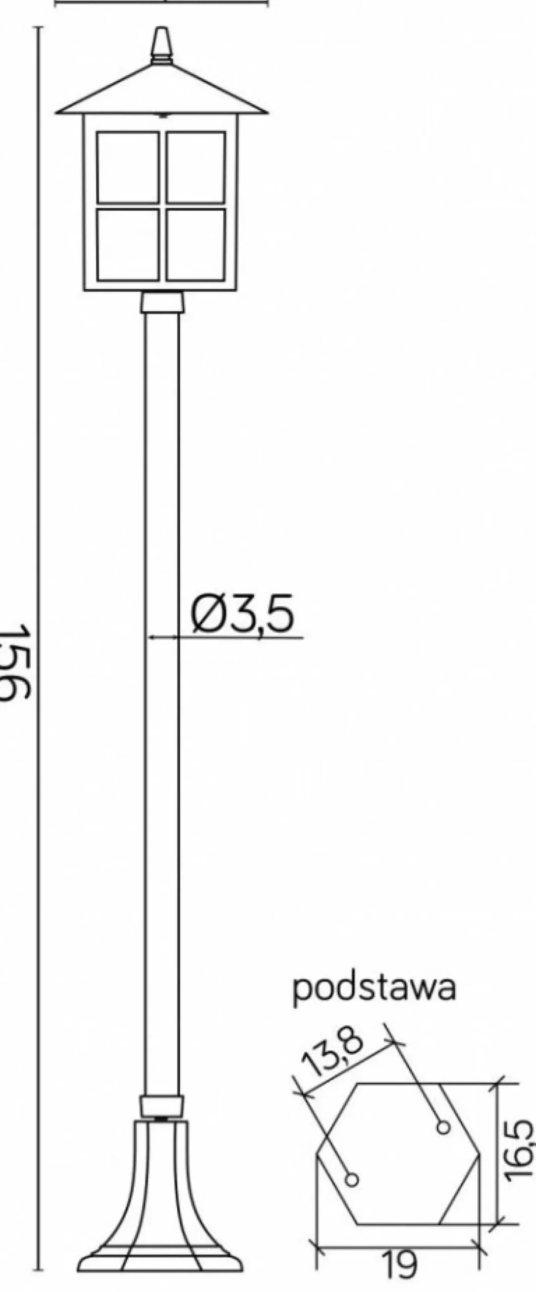 Sklep Kaja Lampa zewnętrzna, do oświetlenia ogrodu K 5002/1/KW z serii WENECJA | Kaja Oświe