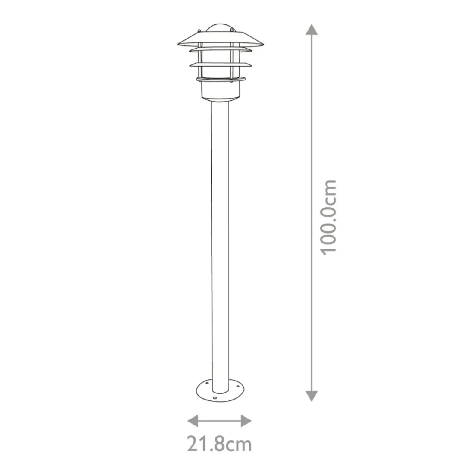 Sklep Kaja Lampa zewnętrzna, wysokość 1m HELSINGOR-BOL-SL z serii HELSINGOR