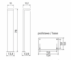 Sklep Kaja Lampa zewnętrzna z wbudowanym LED-em, 10W KR-780 z serii KARO | Kaja Oświetlenie