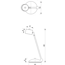 Sklep Kaja Lampka biurkowa w kolorze bieli i złota MLP7758 z serii ARENA | Kaja Oświetlenie