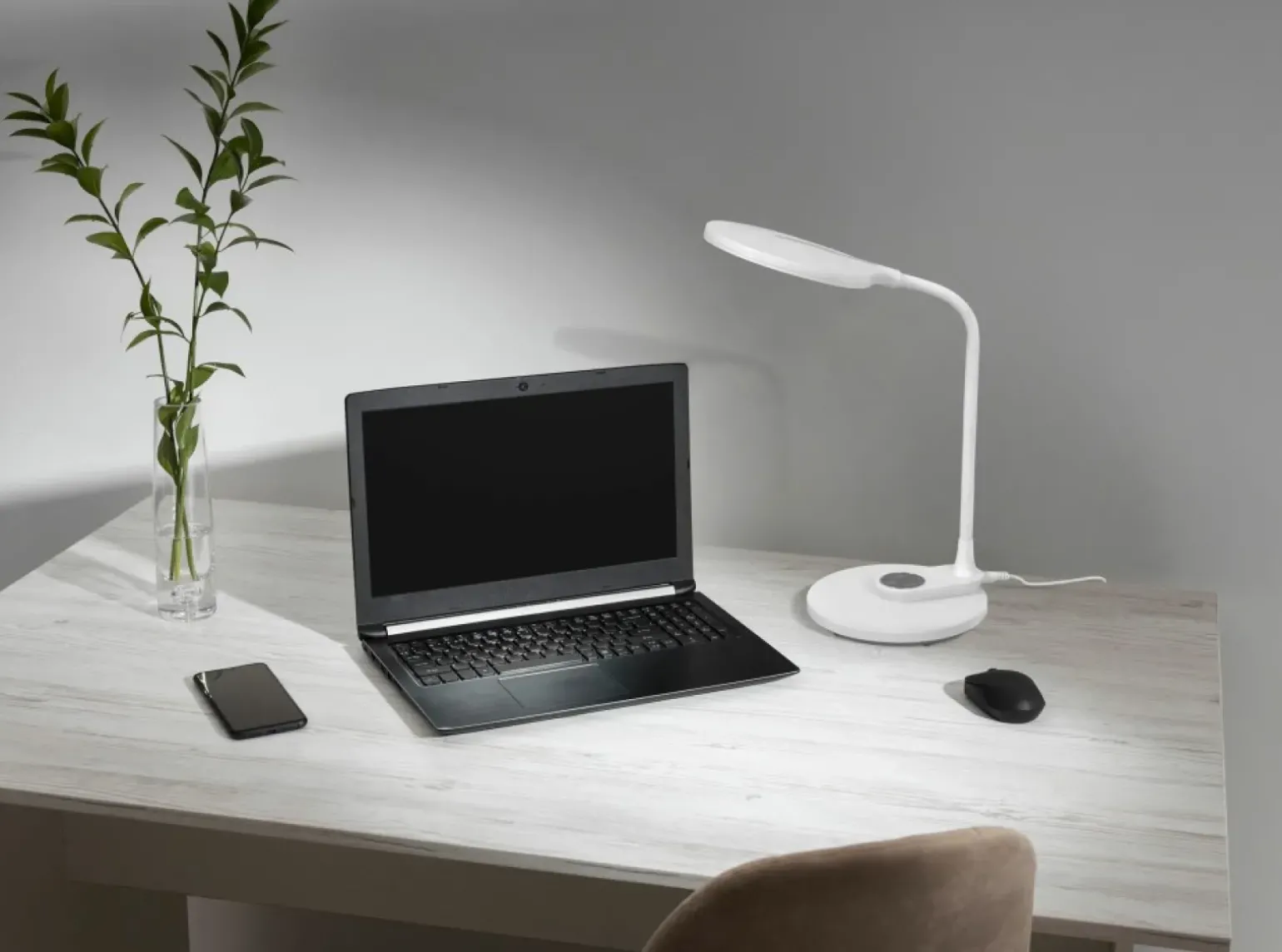 Sklep Kaja Lampka biurkowa z dotykowym panelem K-BL1153 BIAŁY z serii GAJA