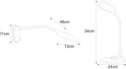 Sklep Kaja Lampka biurkowa z dotykowym panelem K-BL1153 BIAŁY z serii GAJA