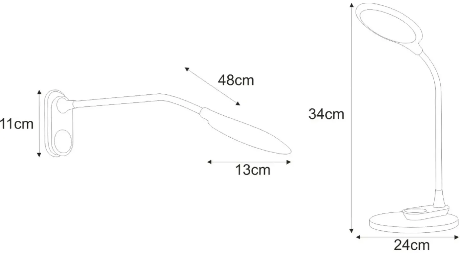 Sklep Kaja Lampka biurkowa z dotykowym panelem K-BL1153 BIAŁY z serii GAJA