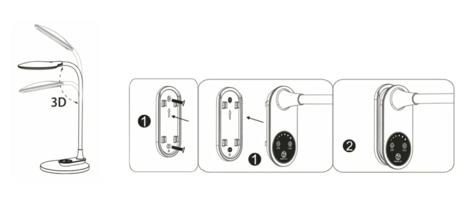 Sklep Kaja Lampka biurkowa z dotykowym panelem K-BL1153 BIAŁY z serii GAJA