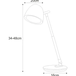 Sklep Kaja Lampka biurkowa z funkcją ściemniania K-BL1528 GRAFIT z serii LOLEK