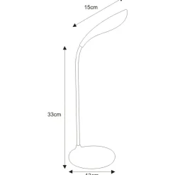 Dzieci Sklep Kaja Lampka biurkowa z kolorowym ledem K-MT-202 BIAŁY z serii NEG
