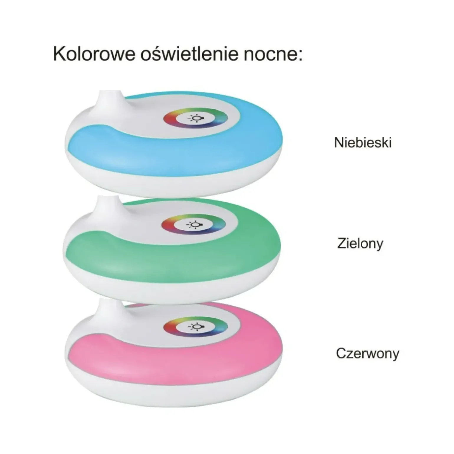 Dzieci Sklep Kaja Lampka biurkowa z kolorowym ledem K-MT-202 BIAŁY z serii NEG