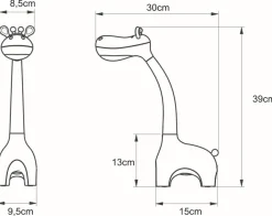 Dzieci Sklep Kaja Lampka LED ze światłem nocnym K-BL1601 ŻÓŁTY ŻYRAFA | Kaja Oświetlenie