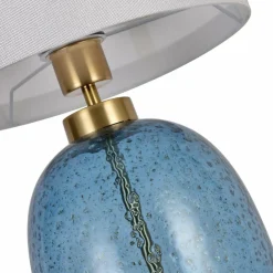 Sklep Kaja Lampka nocna z niebieską, szklaną podstawą LP-919/1T BLUE AMUR | Kaja