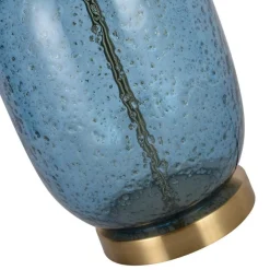 Sklep Kaja Lampka nocna z niebieską, szklaną podstawą LP-919/1T BLUE AMUR | Kaja