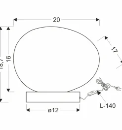 Sklep Kaja Lampka nocna z nieregularnym kloszem 41-35219 STONES | Kaja