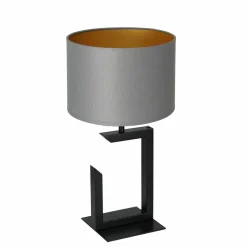 Sklep Kaja Lampka nocna z szaro-złotym abażurem LX 3404 z serii TABLE LAMPS