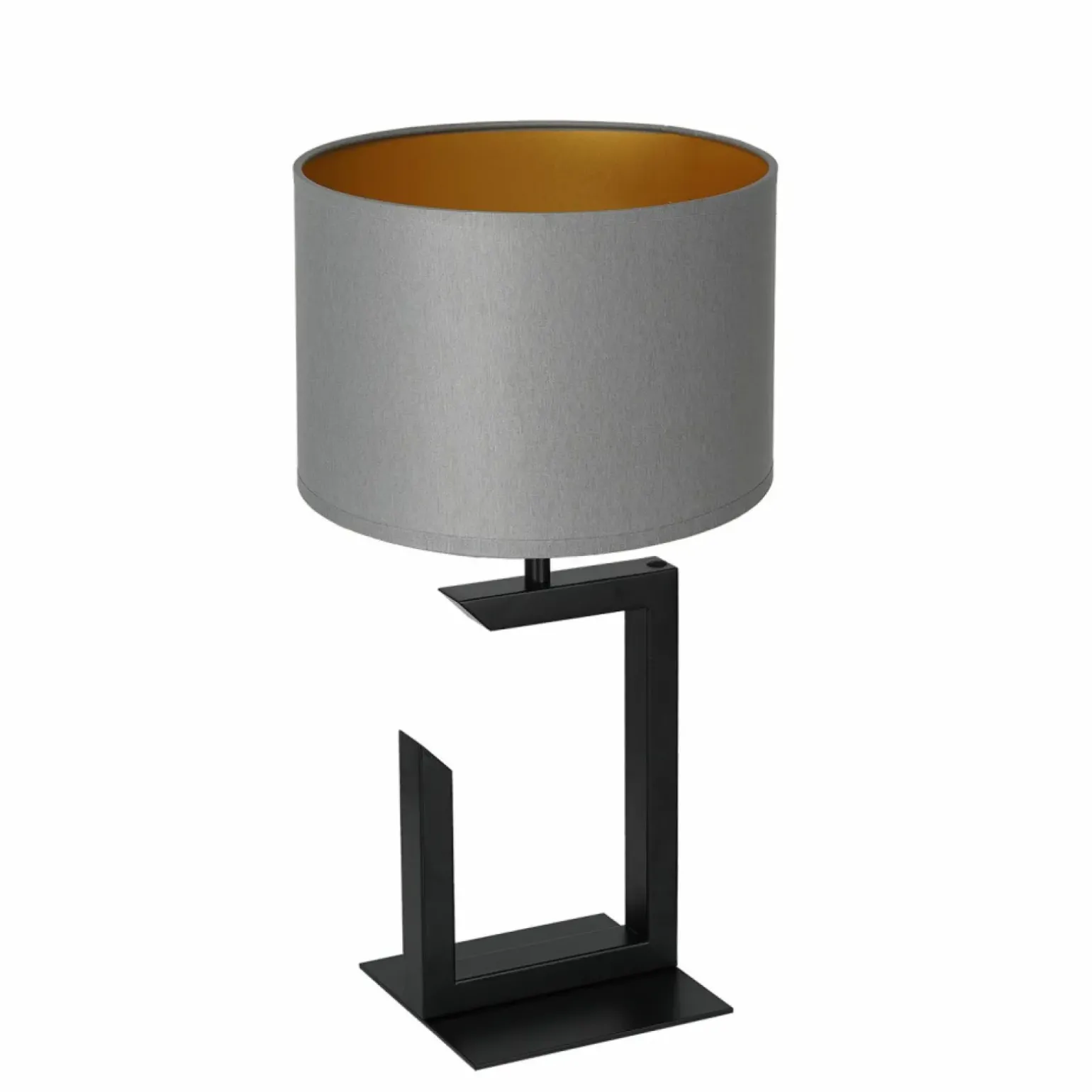 Sklep Kaja Lampka nocna z szaro-złotym abażurem LX 3404 z serii TABLE LAMPS
