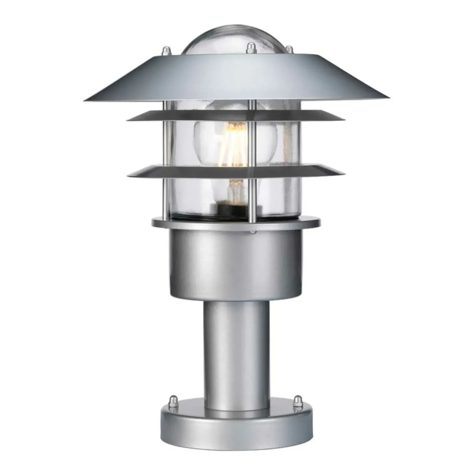 Sklep Kaja Lampka ogrodowa, srebrna 1xE27 HELSINGOR-PED z serii HELSINGOR