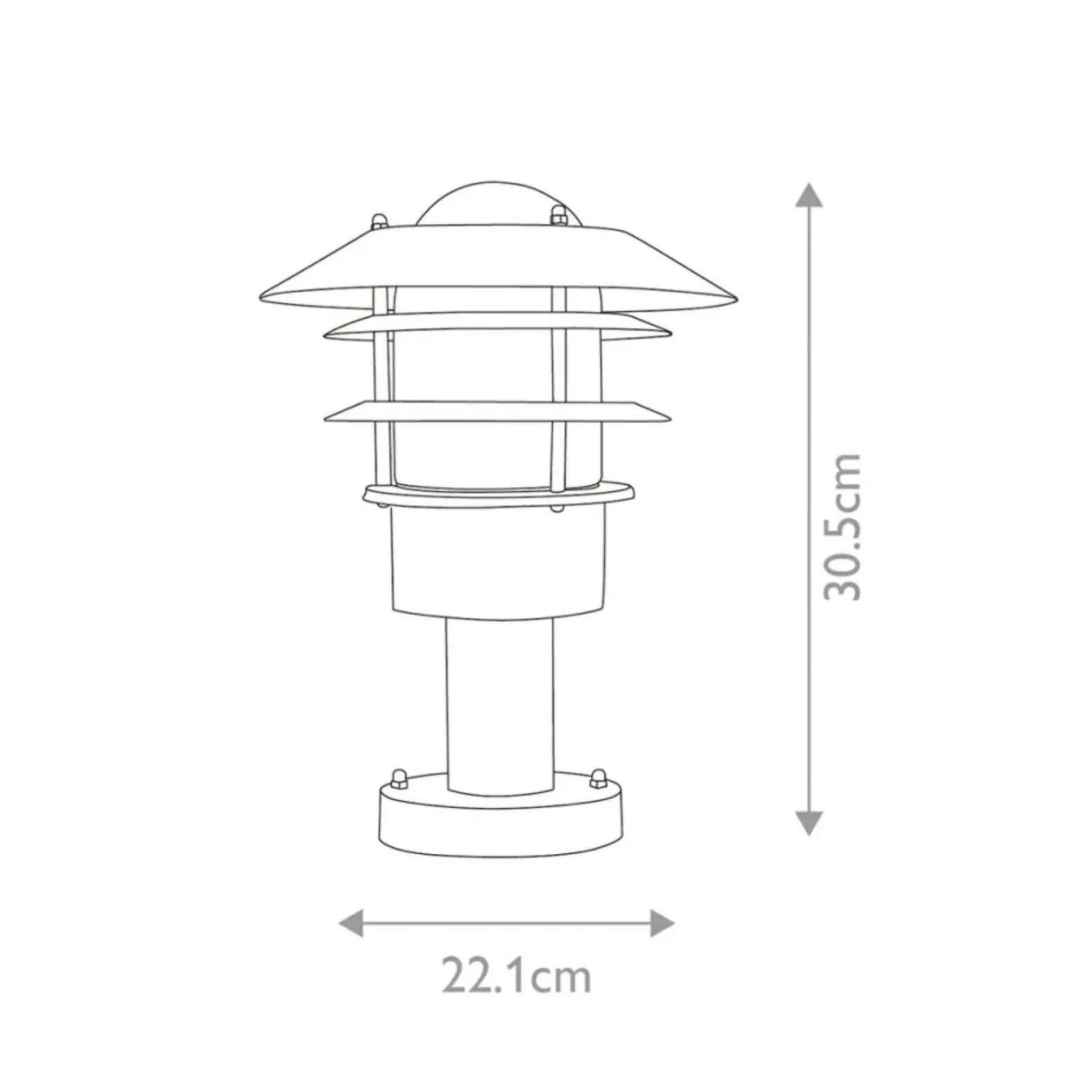 Sklep Kaja Lampka ogrodowa, srebrna 1xE27 HELSINGOR-PED z serii HELSINGOR
