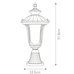 Sklep Kaja Lampka ogrodowa, teksturowana czerń CC3-S-BK z serii CHICAGO