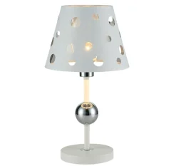 Sklep Kaja Lampka stołowa biała z abażurem LEDEA 50501111 BATLEY | Kaja
