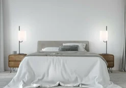 Sklep Kaja Lampka stołowa czarna z abażurem LEDEA 50501138 TOKYO | Kaja