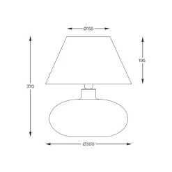 Sklep Kaja Lampka stołowa do salonu w stylu cozy 5512WH MERSIN | Kaja