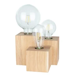 Sklep Kaja Lampka stołowa drewniane kostki w stylu boho 2276374 VINCENT | Kaja