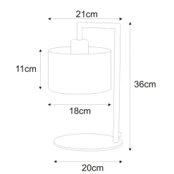 Sklep Kaja Lampka stołowa na prostej podstawie K-4332 SIMONE WHITE | Kaja