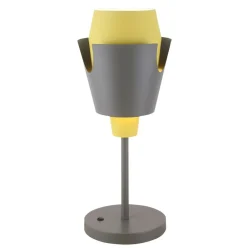 Sklep Kaja Lampka stołowa żółto-szara metalowa LEDEA 50501150 FALUN | Kaja