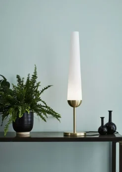 Sklep Kaja Lampka stołowa w kolorze szczotkowanego złota 107904 | Kaja