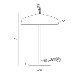 Sklep Kaja Lampka stołowa w kształcie grzybka, światło LED MX T0049 NORD | Kaja