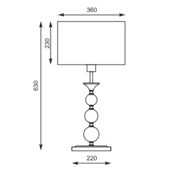 Sklep Kaja Lampka stołowa w stylu glamour, do sypialni RLT93163-1GB -REA II