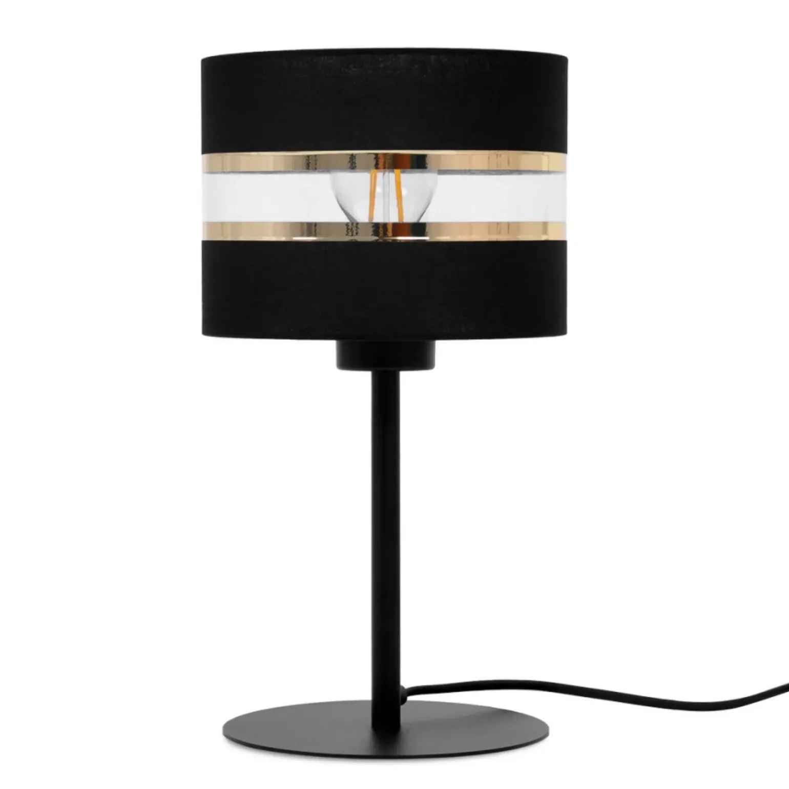 Sklep Kaja Lampka stołowa z abażurem z przezroczystym paskiem K-5206 z serii NICEA