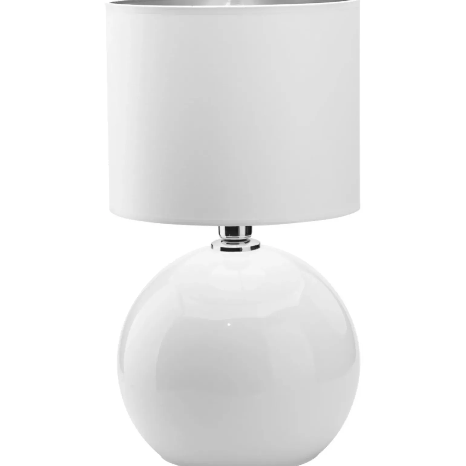 Sklep Kaja Lampka stołowa z biało-srebrnym abażurem TK 5066 PALLA | Kaja