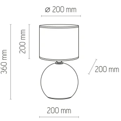 Sklep Kaja Lampka stołowa z biało-srebrnym abażurem TK 5066 PALLA | Kaja