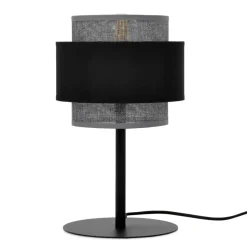 Sklep Kaja Lampka stołowa z czarno-szarym abażurem K-5176 z serii ETELA