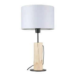 Sklep Kaja Lampka stołowa z drewnem, do stylowej sypialni 77626904 PINO | Kaja