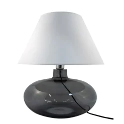 Sklep Kaja Lampka stołowa z dymioną, szklaną podstawą 5521WH ADANA | Kaja