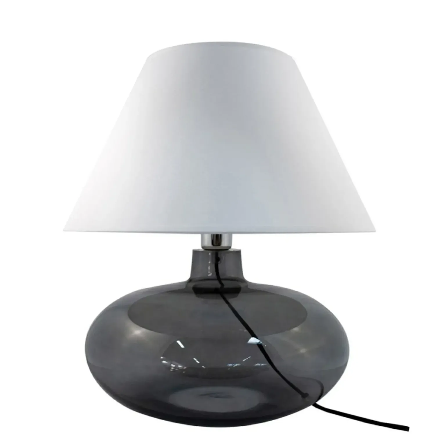 Sklep Kaja Lampka stołowa z dymioną, szklaną podstawą 5521WH ADANA | Kaja