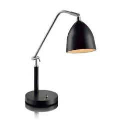 Sklep Kaja Lampka stołowa z klasycznym czarnym kloszem 105025 | Kaja Oświetlenie